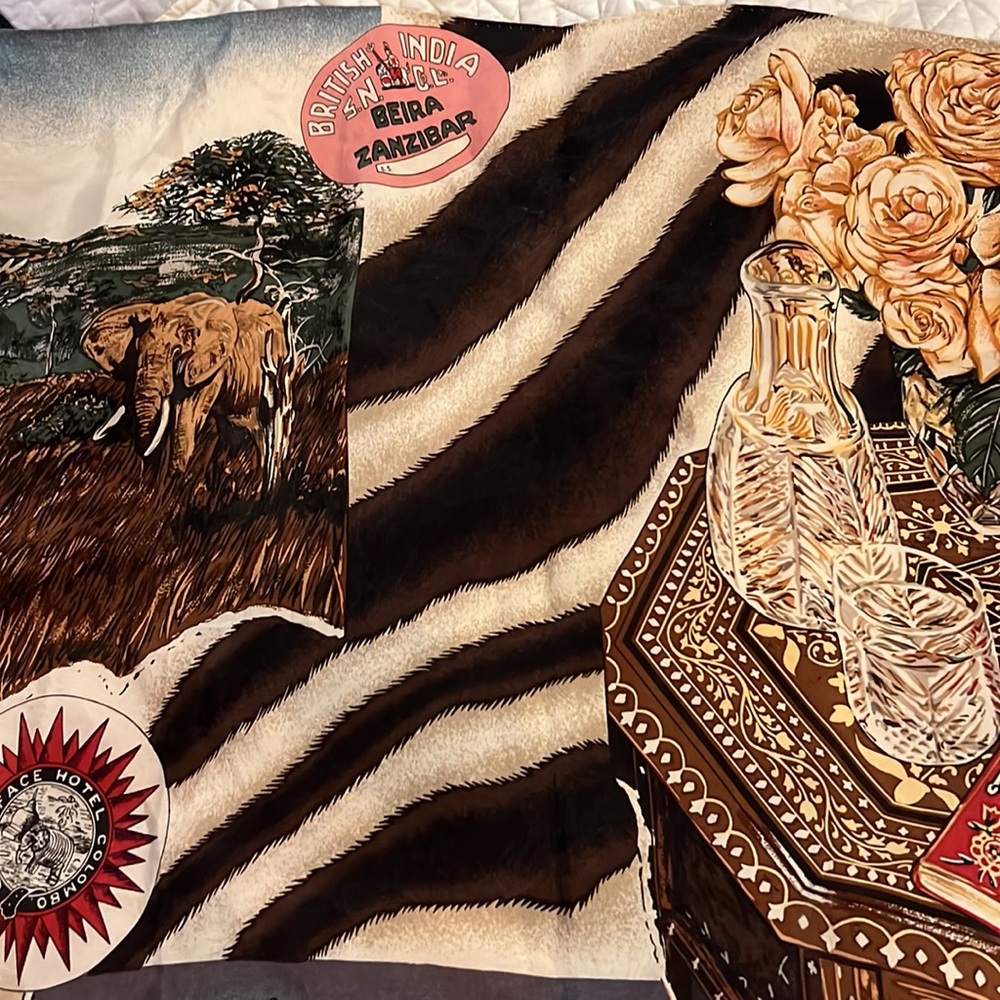 Ralph Lauren silk British India A Safari Journal scarf 33” square - Picture 10 of 12